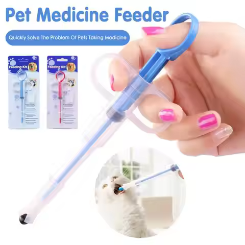 1PCS Pet Medicine Syringe Tablet Pill Gun Piller Push Dispenser Medicine Water Milk Syringe Dog Cat 