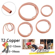 PA-HOME 1Pcs T2 Copper, 1 Meter Soft Copper Tube Coil,  OD 2-12mm ID 1-10mm 99.9% Pure Copper Wire P
