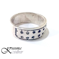 Ring Plain Balinese SilverRing with Alphabet H Motif, Authentic 925
