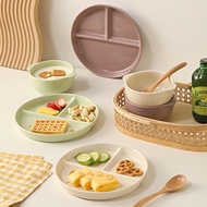 3-Piece Tableware One Portion Suit 211 Food Grid Plate Ceramic Breakfast Plate Fat Reduction Plate 2