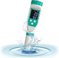 Chlorine Meter, Pool Salt Tester, 7 in 1 FAC Digital Salinity Tester for Saltwater Aquarium Sodium C