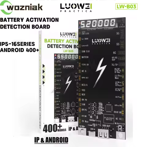 LUOWEI B03 Battery Activation Fast Charging Board for IPhone 5-16PM Android Repair Battery Test One-