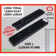 Drawer Rail 60cm Double Track Ball Bearing Full Extension