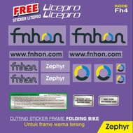 Cutting sticker frame Folding Bike Fnhon Zephyr model,