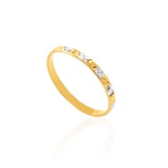 Steffi Duo-Tone Delicate Ring in 916 Gold by Ngee Soon Jewellery
