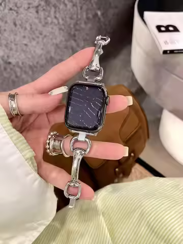 Y2k Metal Band For Apple Watch 49mm 41mm 45 38mm 42mm 44 40mm 46mm Slim Women Bracelet Strap For iWa