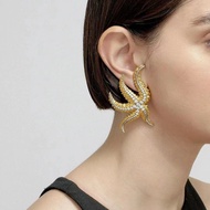 Simple Exaggerated All-Match Exaggerated Octopus Inlaid Earrings Female Earrings WJG