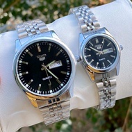 WATERPROOF COUPLE SET JAM SEIKO 5 / GRED 3 / DAY & DATE.