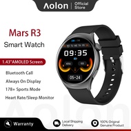 Aolon Mars R3 Smart Watch Original AMOLED Always On Display 200+ Watch Face Running Pace Smartwatch