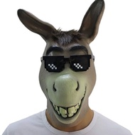 NEW Shrek Donkey Mask for Adult Halloween Novelty Deluxe Costume Party Cosplay Latex Animal Head Adu
