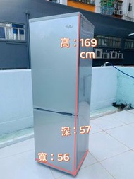 雪櫃 Whirlpool 惠而浦 250公升 雙門雪櫃 -169CM高 下置式急凍室 WB250 二手電器 清倉大減價 最新款 貨到付款 精選貨品 襟用款 好物推介 洗衣機 二手雪櫃 搬屋 冰箱 裝修