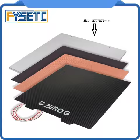 FYSETC 377*370mm JANUS BPS-PET Steel Sheet with Mic6 Metal Plate Silicone Heat Bed Andmagnetic Stick