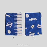 Blue Music File Bag Paper Holder Score Music motif Pentatonic Music Souvenir Gift Music Gift