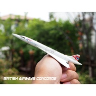 BRITISH AIRWAYS CONCORDE Airplane Model (16 cm) Concord With Display Base