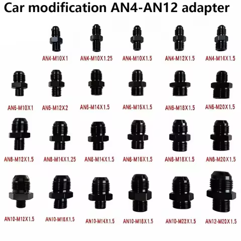 Car Modification AN4/AN6/AN8/AN10/AN12 Connector Fuel Cooling Adapter Aluminum Alloy Connector Adapt