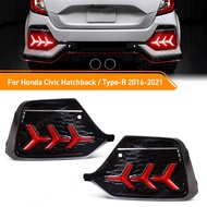 2PCS Honda Civic FC 2016-2021 OEM FK7 FK8 Type-R  Rear Bumper Fog Lamp Fog Light Spot Light Cover Ga