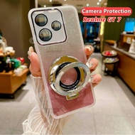 For Realme GT 7 2025 Bling Magnetic Suction Bracket Soft Casing For Realme GT7 GT7T GT7Pro GT 7 T Re