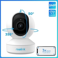 HO 2022 Reolink 5MP PTZ Home Security กล้อง Wifi 2.4G/5G 3x Optical Zoom Pan/Tilt 2 Way Audio ในร่มเด็กช่องเสียบการ์ด SD E1