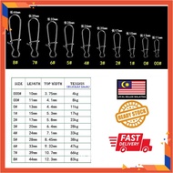 Fishing Swivel Snap Pin Stainless Steel Fishing Barrel Swivel Safety Snap Lure Connector Swivel