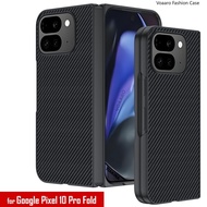 Google Case PIXEL Fold / 9 Pro Fold / 10 Pro Fold Premium Carbon Fiber Leather HARD COVER KA