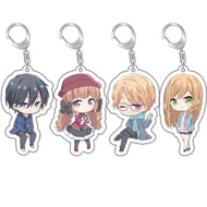 Yamada-kun to Lv999 no Koi o Suru Keychain Anime Chibi Mica Acrylic Transparent Double Sided Hanging
