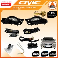 Pentair Foglamp Set HD037 Honda Civic FD 1.8S 2.0 2009 2010 2011 Waterproof Fog Lamp / Fog Light