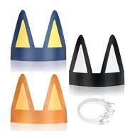 3Pcs/set Cartoon Bluey Bingo Themed Headband Accessories, Hats for Kids' Birthday Party Decoration a