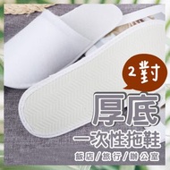 其他品牌 - 2對 一次性加厚拖鞋 酒店拖鞋 旅行拖鞋 客人拖鞋 加厚拖鞋 一次性拖鞋 即棄拖鞋 飯店拖鞋 拋棄式拖鞋 辦公室拖鞋 一次性 旅遊拖鞋 待客拖鞋 一次性拉毛絨拖鞋（36-42碼適用/2對