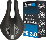 ISM PR Series Noseless Bicycle Seat - Anatomic Relief Bicycle Saddle for Hybrid Bikes, Time Trial Bikes, Road Bikes, and Mountain Bikes - No Nose Bike Saddle for Reduced Numbness and Discomfort