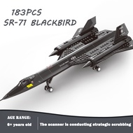 SR-71กองทัพอากาศสหรัฐใหม่183ชิ้นเครื่องบินลาดตระเวนแบล็กเบิร์ดโมเดลเครื่องบินรบโลหะผสมอาคาร mainan balok บล็อกเด็ก