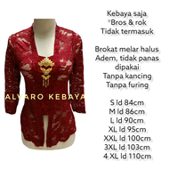 Promo atasan kebaya Maroon brokat halus - kebaya kutubaru merah marun maron brukat halus - atasan ba