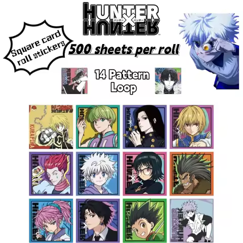 Hunter x Hunter cartoon personality square card spiral stickers anime cute merchandise phone planner