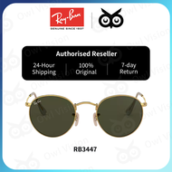 【100% Authentic 】Ray-Ban Round Metal Men's Sunglasses RB3447 001