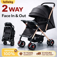 Stroller baby 2 Way Lightweight FoldableMax 60kg plate stroller 360° rotation trolley with Awning Ba