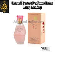 Rasasi Secret Perfume - 75ml | Extra Long Lasting Luxury Perfume Scent | Eau De Parfum | All Day Fra