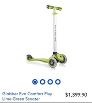 Globber Evo Comfort Green Scooter 滑板車