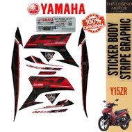 Y15ZR V2 Y15 ZR YSUKU STICKER BODY STRIPE GRAPHIC COMPLETE MDRM3 DEEP RED METALLIC B17-FG000-50-P9 1