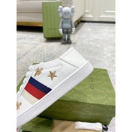 Gujia Little Bee White Embroidered Sneakers - Casual All-Match Style