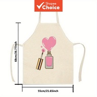 Nail Polish NAILY Linen Single-sided 3D Print Kitchen Cooking Art Apron  Pengilat Kuku NAILY Linen C