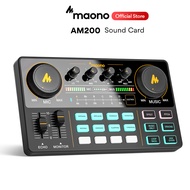 MAONO Thẻ Âm Thanh Micro AM200 Tai Nghe Phát Sóng Trực Tiếp Âm Thanh Bluetooth Thẻ Âm Thanh Trực Tiế