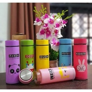 Botol Minum Kaca Unik Motif Animal 450 ml Tahan Panas