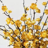 10pcs/5pcs/3pcs/2pcs/1pc (White, Yellow) 54cm/21.26inch Artificial Plum Blossom Flowers, Fake Winter
