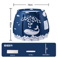 Foldable bath tub Adult bath tub steam bath tub bath Blue Home adult bath tub