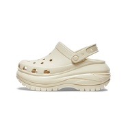 〖DUTY FREE GOODS〗Crocs Classic Mega Crush Clog Bone White รองเท้า รองเท้าแตะ The Same Style In The S