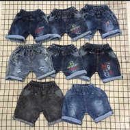 COMBO 3 Quần jeans ngắn cá tính khỏe khoắn cho bé trai 7-20kg