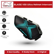 BLAISE V50 Ultra Motorcycle Helmet Intercom Bluetooth Headset – 500m Intercom Range, RGB Light, USB 