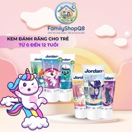 4 Jordan Swallowable Toothpaste for Babies 0 to 12 Years Old Step 1, Step 2 (75g)