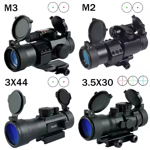 M2 M3 Red Dot Sight 3.5X30 3X44 Compac Riflescope Reflex Opticsl Sight Tactical Airsoft Hunting Scop