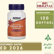 Now Foods Vitamin D3 5000 IU 5000IU Vit D 3 contains 120 Softgels
