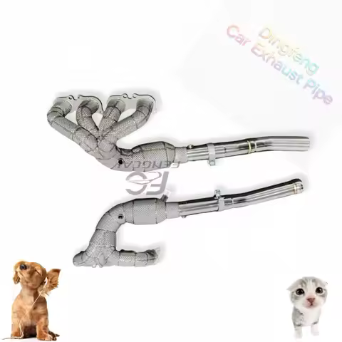 High Flow Heat Shield Exhaust Manifold Downpipe For Mercedes SLS AMG R197 M159 6.2L V8 SS304 Efficie